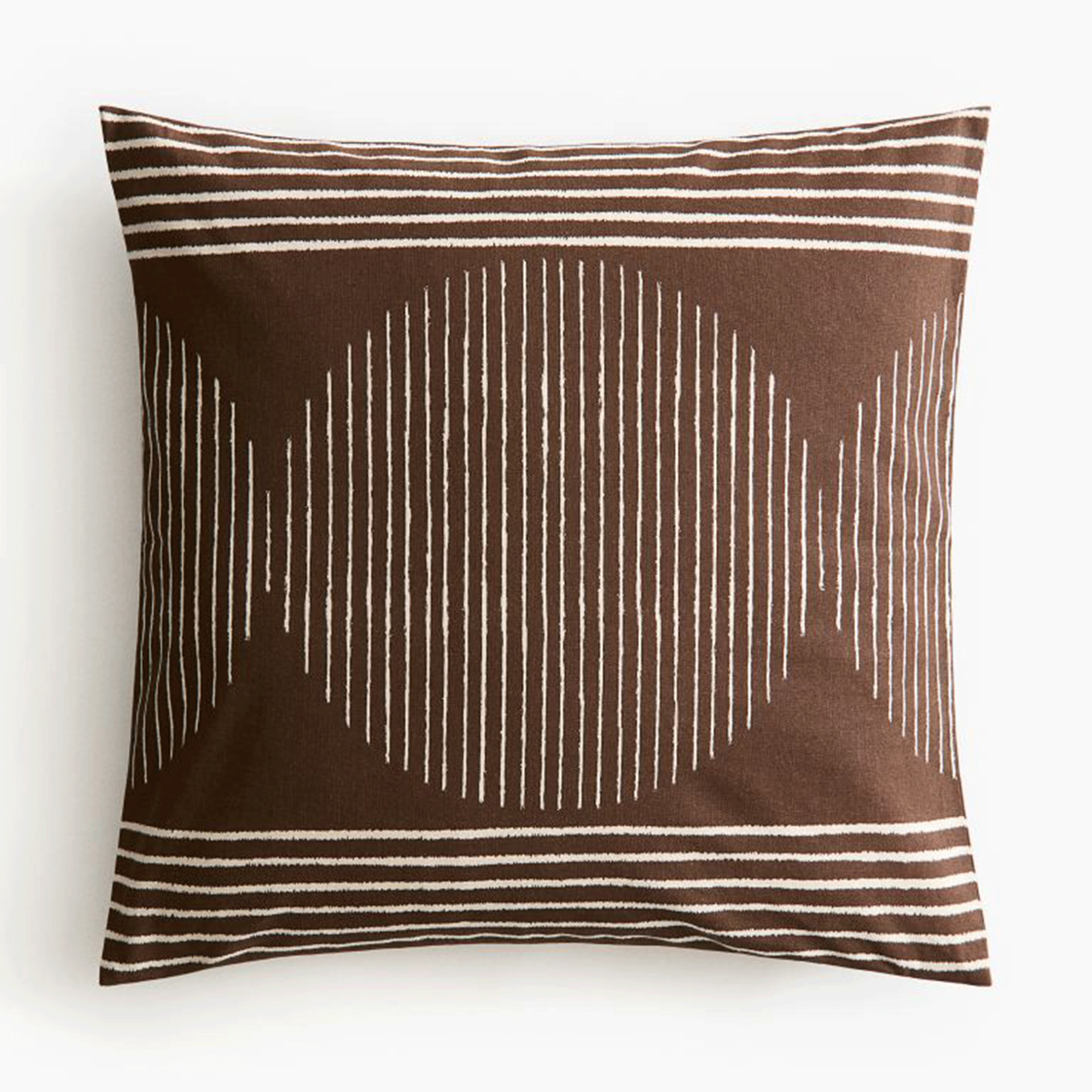 Brown patterned cushion cover