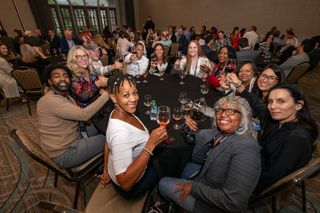 Attendees enjoyed a wine tasting as part of the opening dinner.