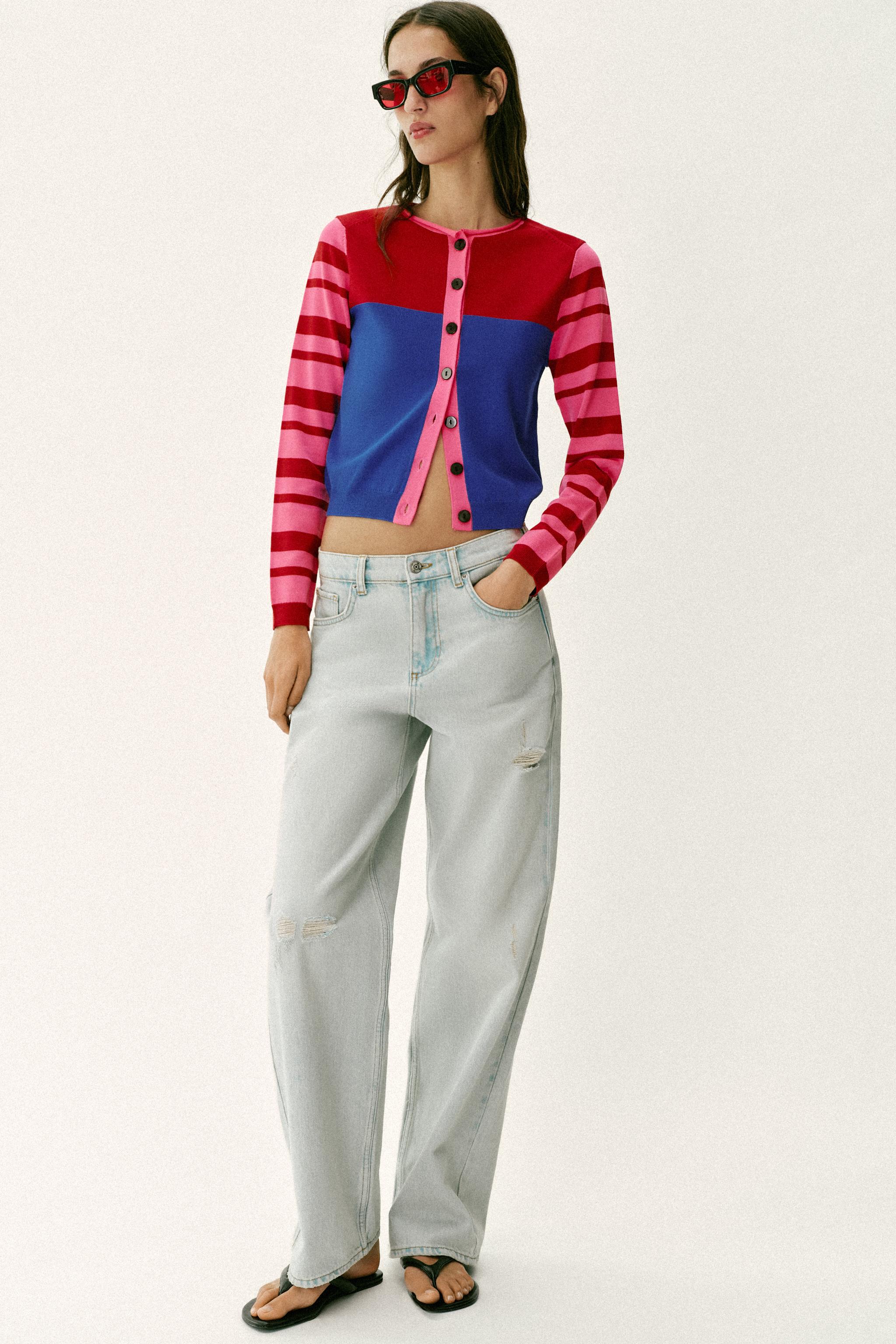Color Block Cardigan