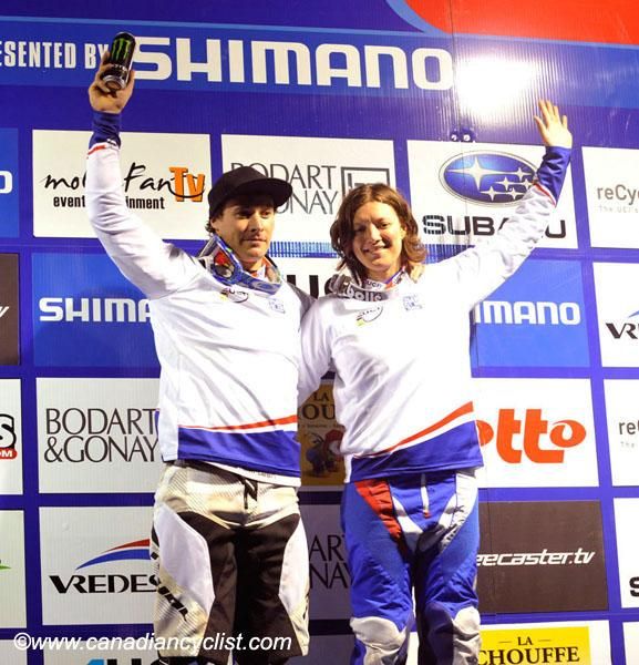 World Cup leaders: Jared Graves and Jana Horakova.