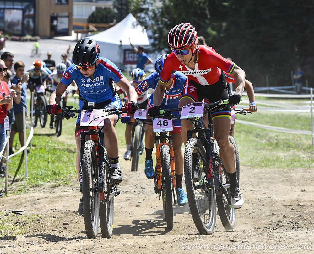 Tanja Zakelj (Slo) Unior/Devinci Factory Racing and Annika Langvad (Den) Specialized Racing