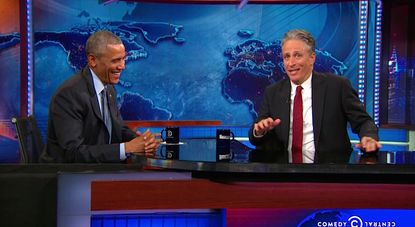 Jon Stewart interviewed Obama for about 45 minutes on Tuesday