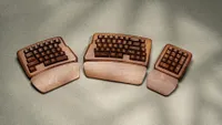 The Epomaker x Feker Alice 60 wooden ergonomic keyboard