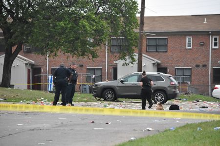 The aftermath of a mass shooting in Baltimore. 