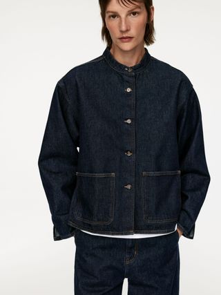 Denim Overshirt - Dark Blue - Arket Gb