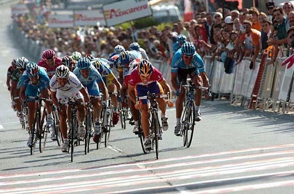 The sprint was uphill and fierce