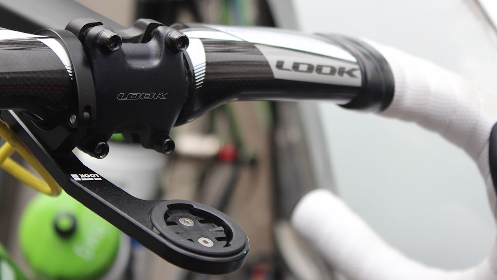 An out-front Look Garmin mount
