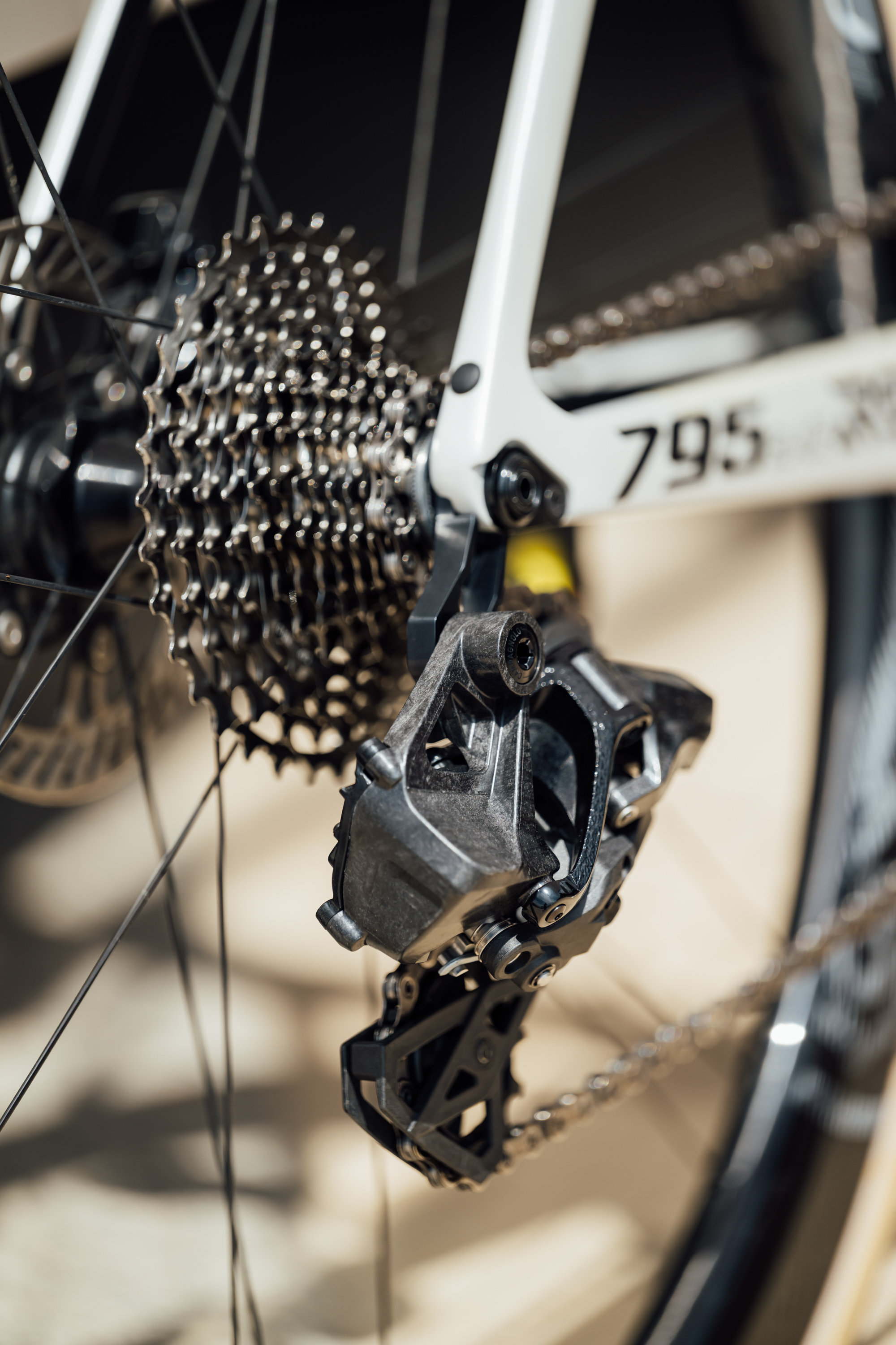 A close up of Campagnolo's new Super Record Wireless groupset