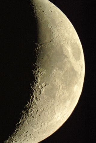 Waxing Crescent Moon Over Ohio