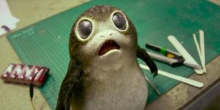 A porg puppet for Star Wars: The Last Jedi