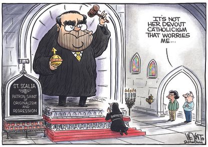 Political Cartoon U.S. Amy Coney Barrett Scalia&nbsp;