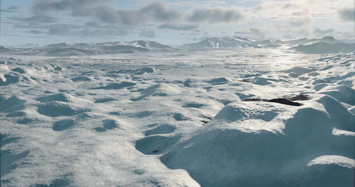 Making the VFX of Here; an ice scene before and after melting