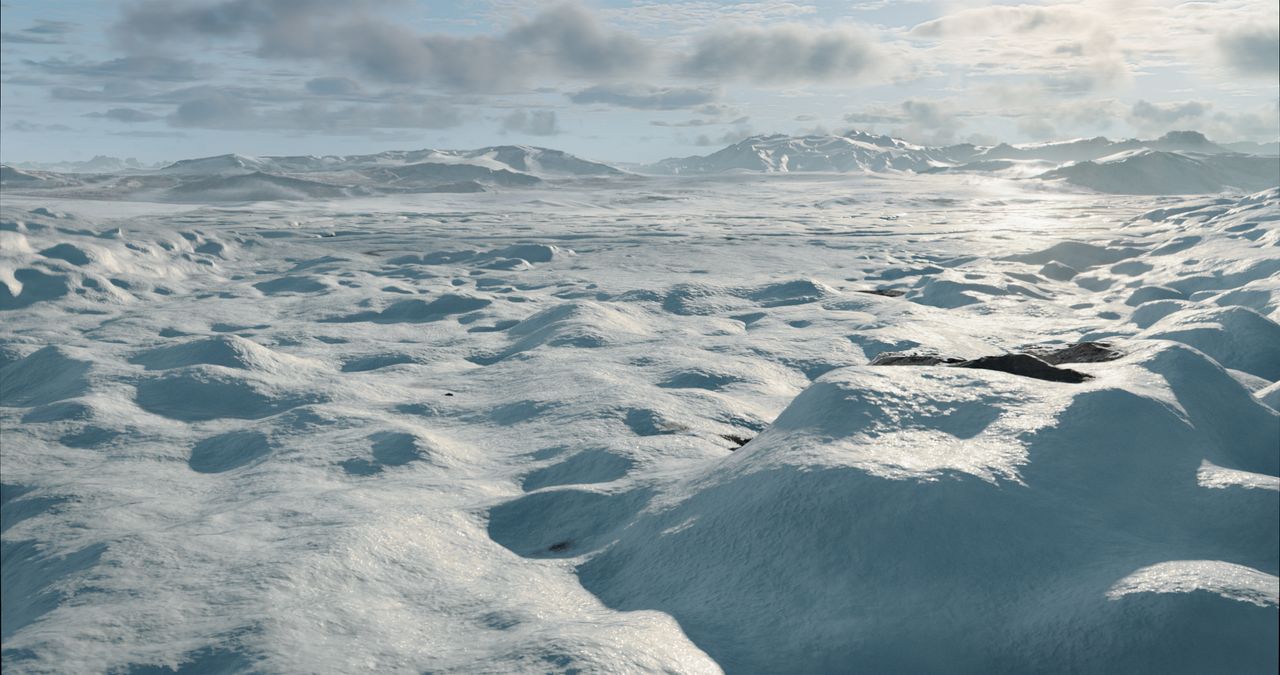 Making the VFX of Here; an ice scene before and after melting