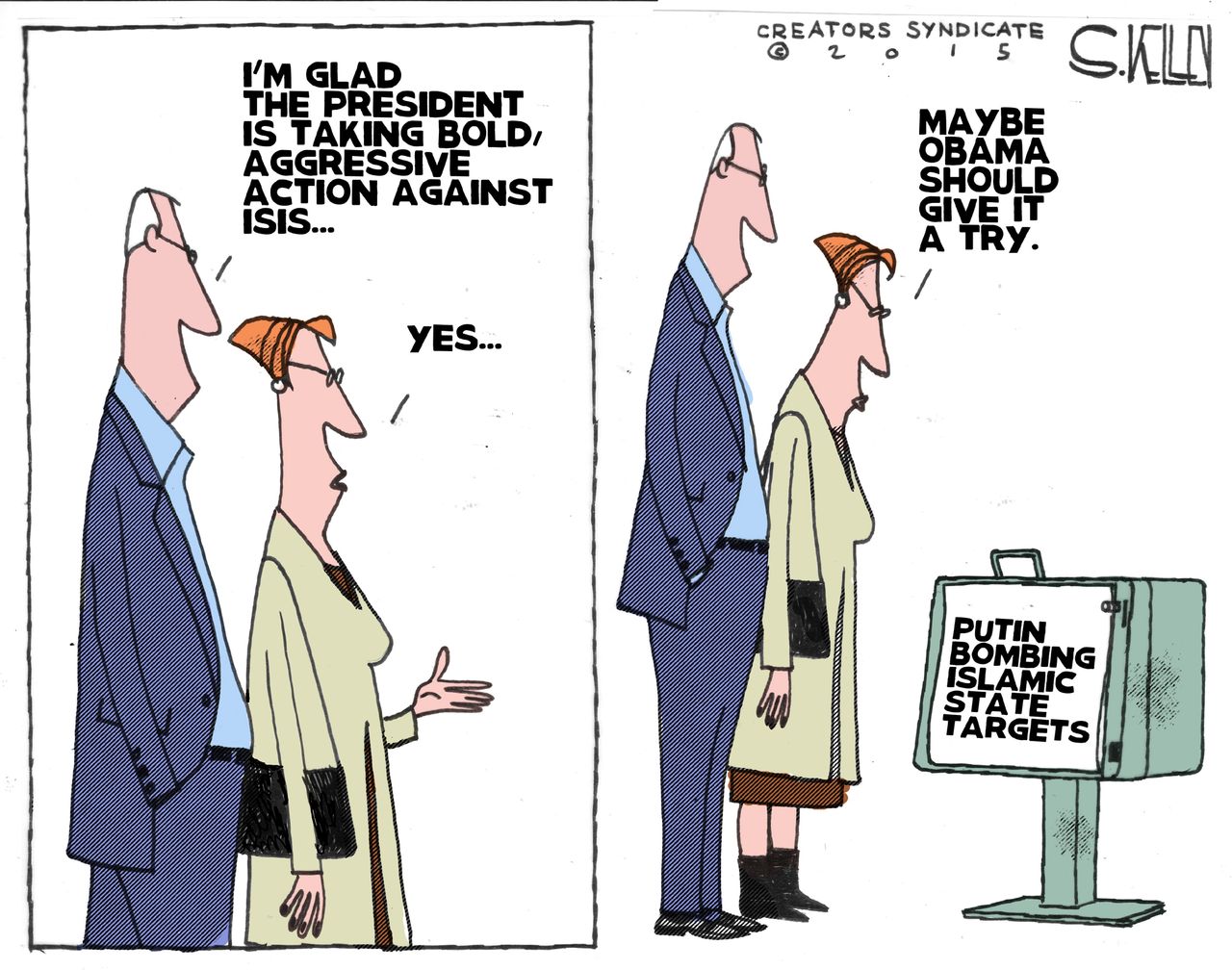 Obama cartoon World Putin ISIS