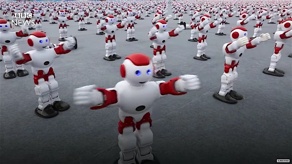 These 1,007 happy little robots dancing in unison may give you ...
