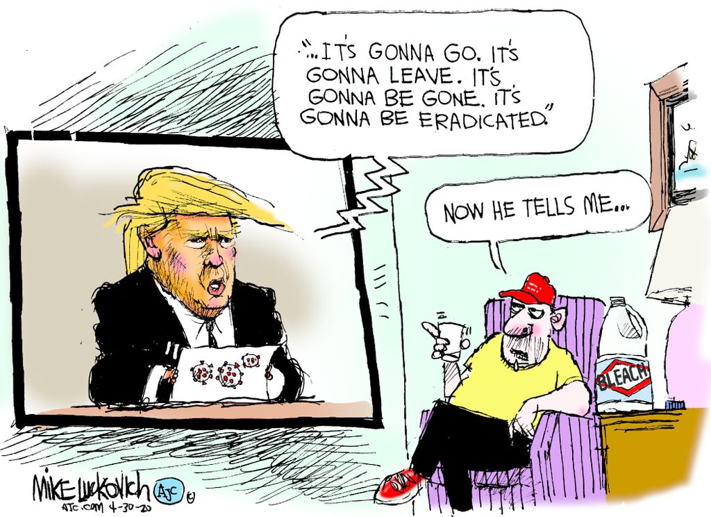 Political Cartoon U.S. Trump bleach coronavirus MAGA | The Week