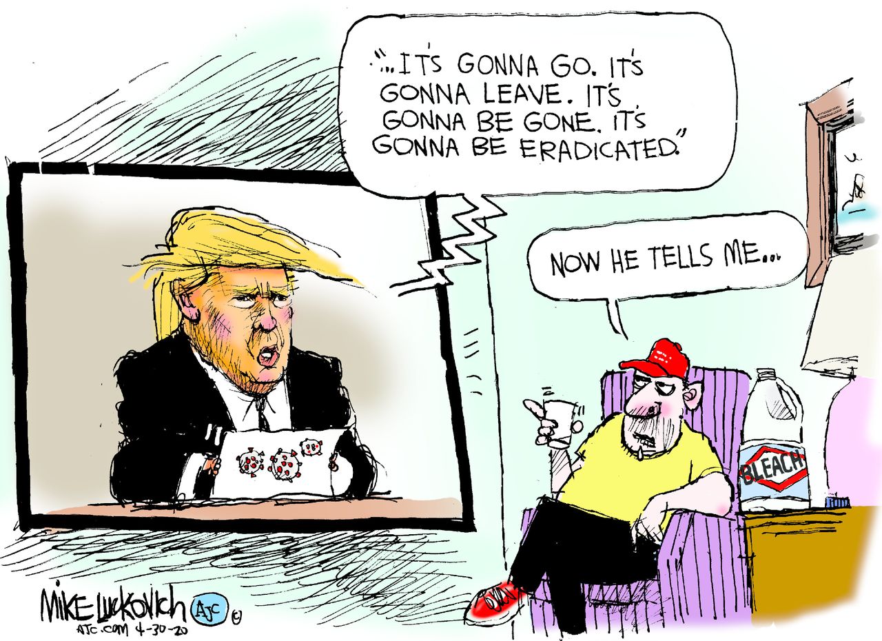 Political Cartoon U.S. Trump bleach coronavirus MAGA | The Week