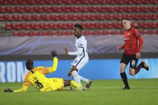 Callum Hudson-Odoi scores against Rennes