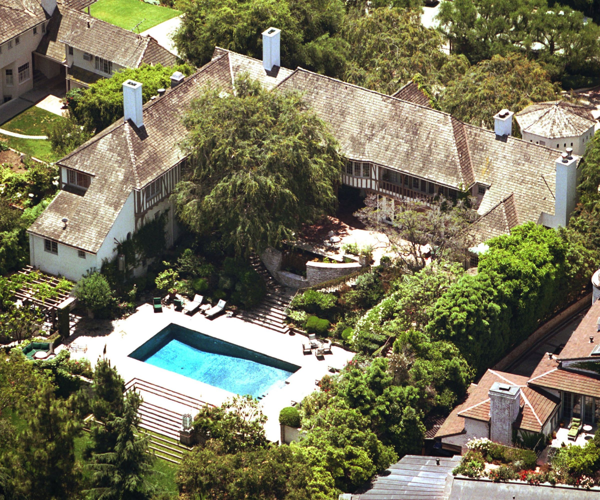 Ariel view of Jennifer Aniston's former home in Malibu
