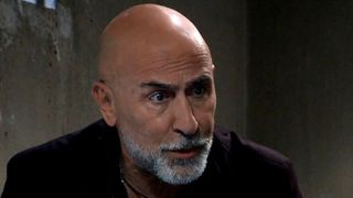 Carlo Rota as Sidwell upset in General Hospital