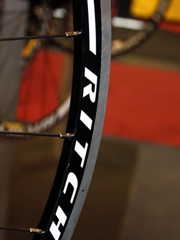 The new Ritchey Pro Apex Zeta aluminum clincher road wheelset features an offset rear rim and crow's-foot spoke lacing for better lateral rigidity.
