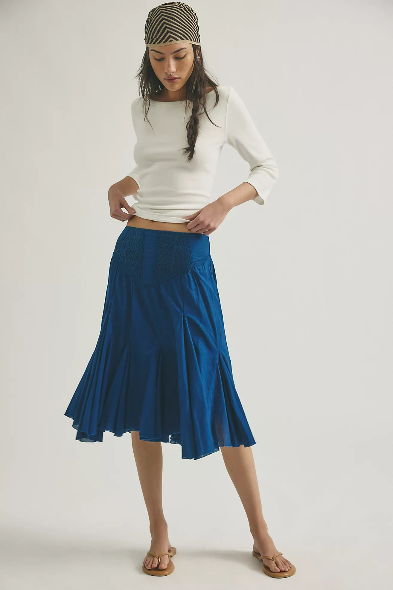 Fp One Frida Godet Midi Skirt