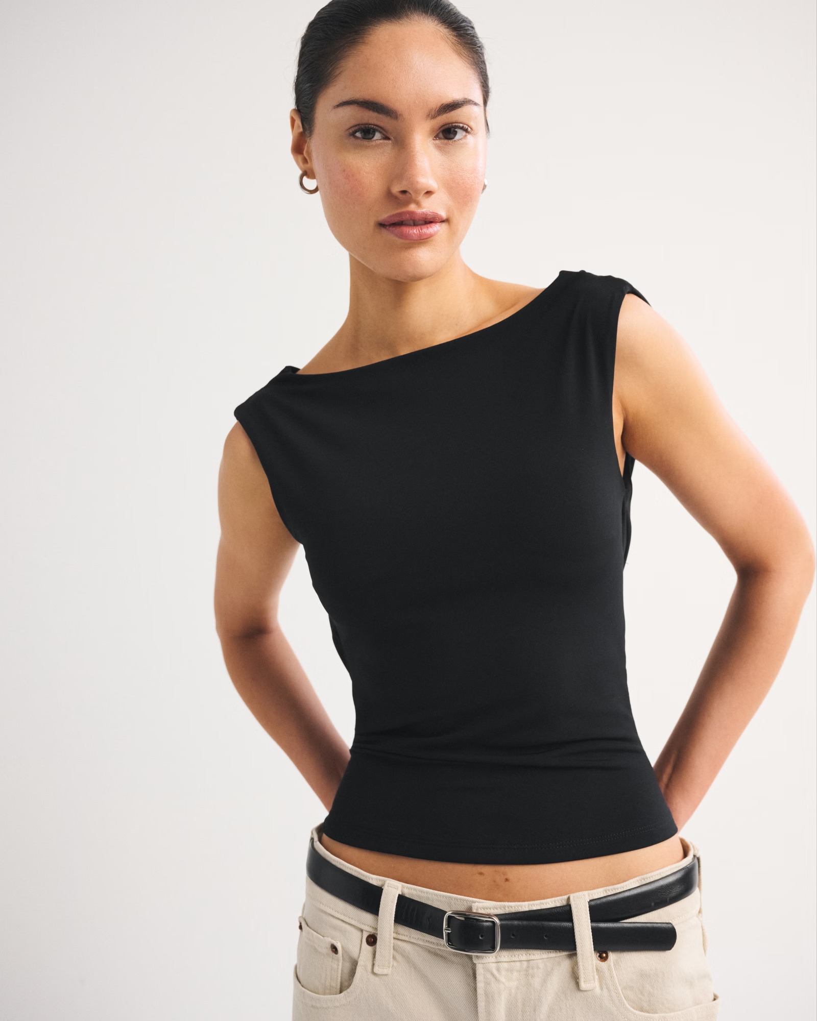 Bra-Free Cowl-Back Top