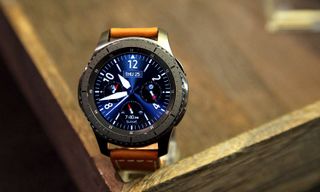 The stainelss steel bezel on the Gear S3 is rugged chic. Credit: Sam Rutherford/Tom's Guide