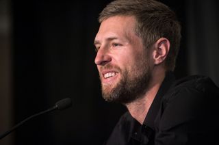 Ryder Hesjedal during the press conference