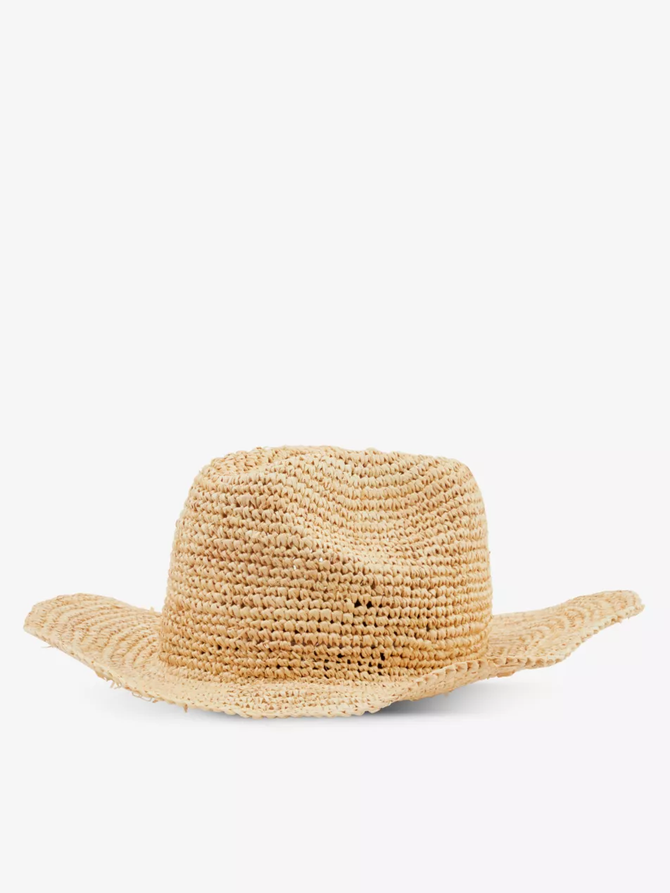 Exuma Wide-Brim Straw Fedora Hat