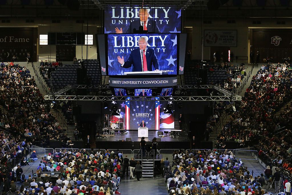 President Trump at Liberty University.