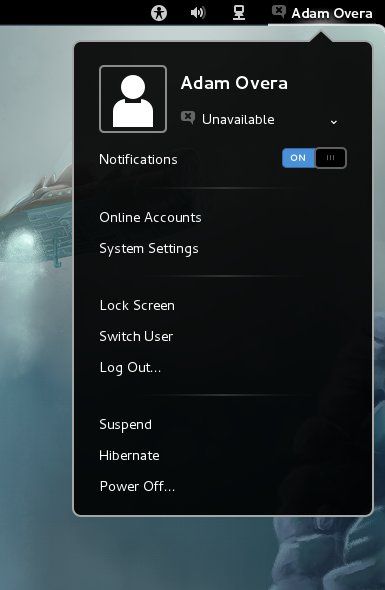Alternative Status Menu Extension