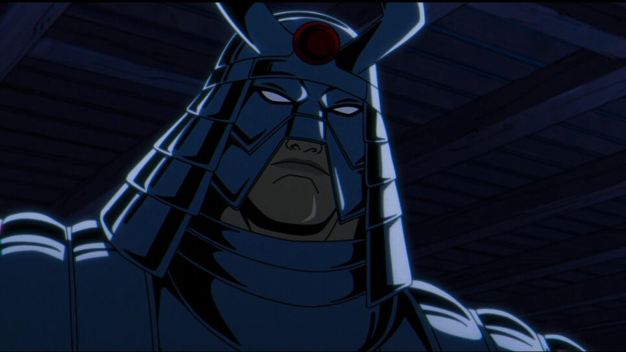 A screenshot of Silver Samurai shrouded in shadow in X-Men 97 episode 8