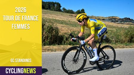 Movistar Team's Swiss rider and yellow jersey Marlen Reusser rides during the 6th (out of 9) stage of the fifth edition of the Women's Tour de France cycling race, 153.4 km from Montbrison to Tournon-sur-Rhone, in central-eastern France on August 6, 2026. (Photo by NICOLAS TUCAT / AFP via Getty Images)