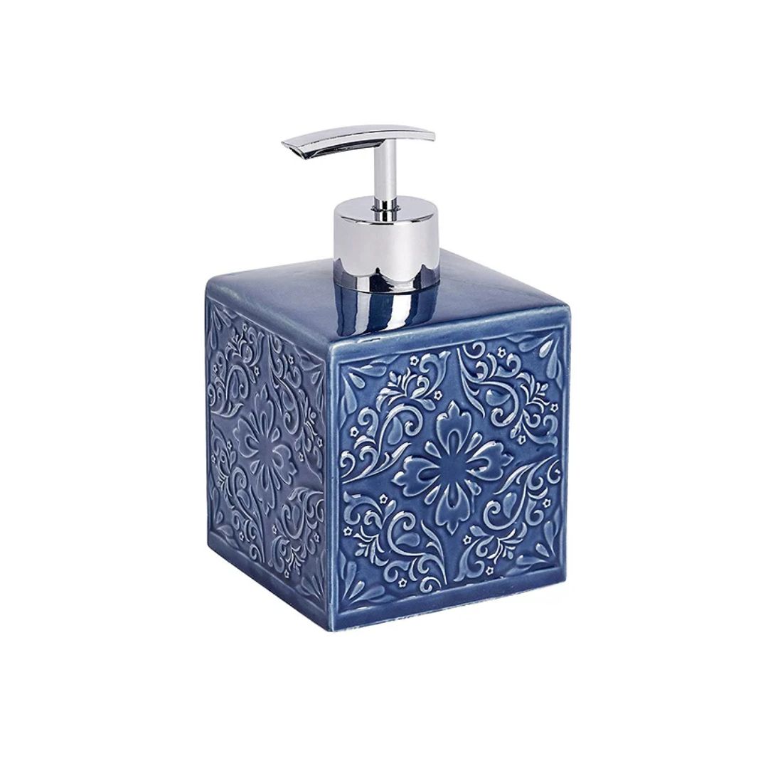 Victorian Pluming , Wenko Cordoba Blue Ceramic Soap Dispenser