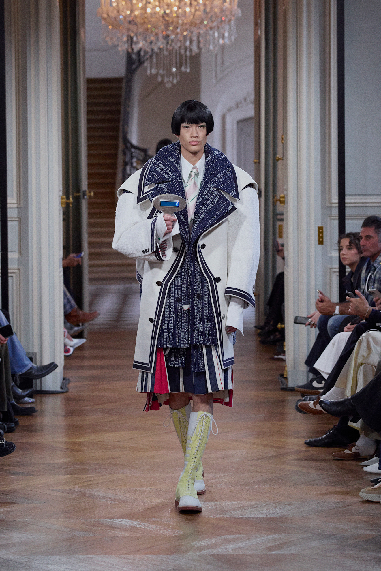 a layered look on the Thom Browne Spring 2026 runway