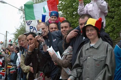 Italian fans in Belgium