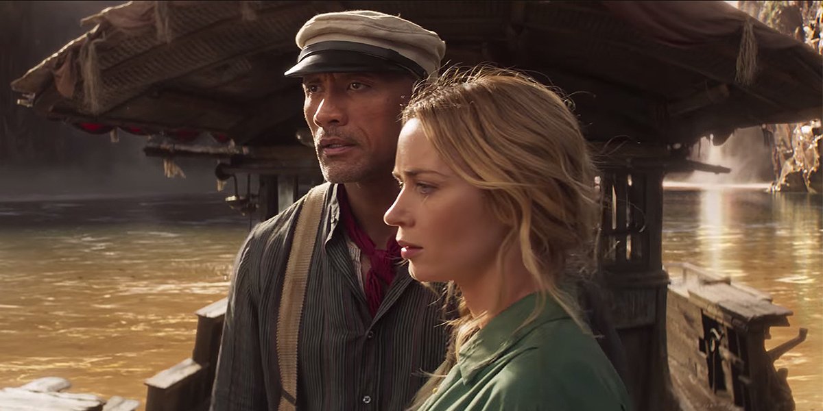 Dwayne Johnson and Emily Blunt in Jungle Cruise