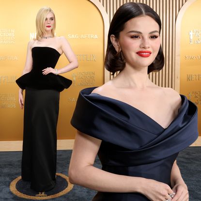 Elle Fanning and Selena Gomez at the 2025 sag awards