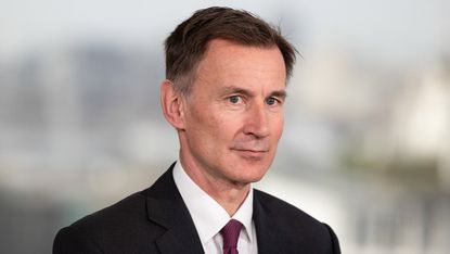 Jeremy Hunt during a Bloomberg Television interview in London
