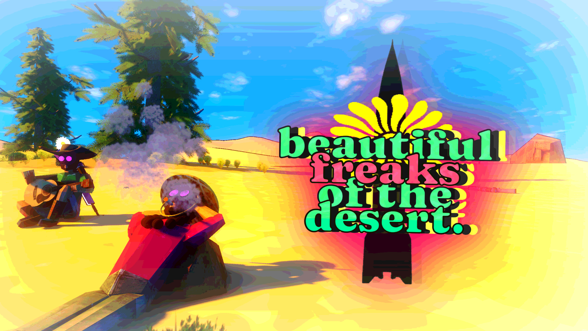 beautiful freaks of the desert key art with logo