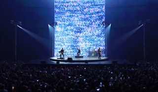 U2 onstage in Las Vegas