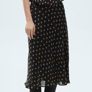 Mango Polka Dot Midi Skirt