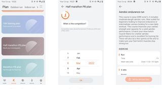 Skärmdumpar från Huawei Health-appen
