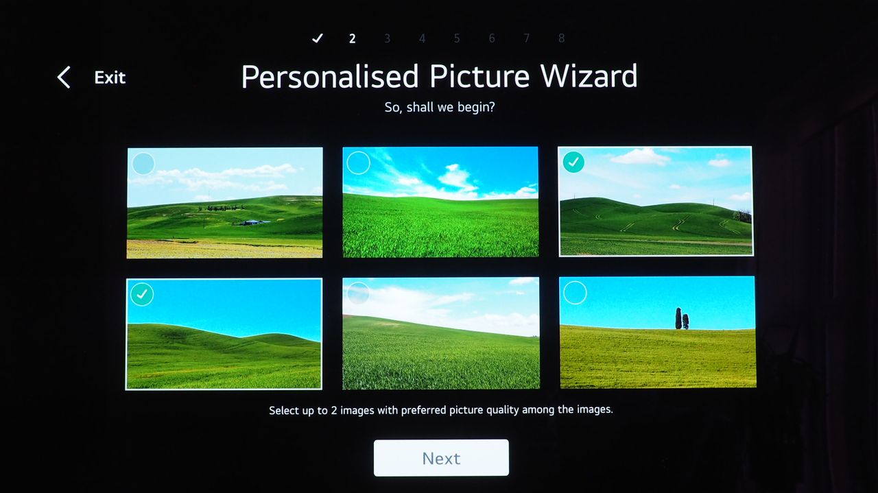 LG G3 OLED review - setup picture wizard