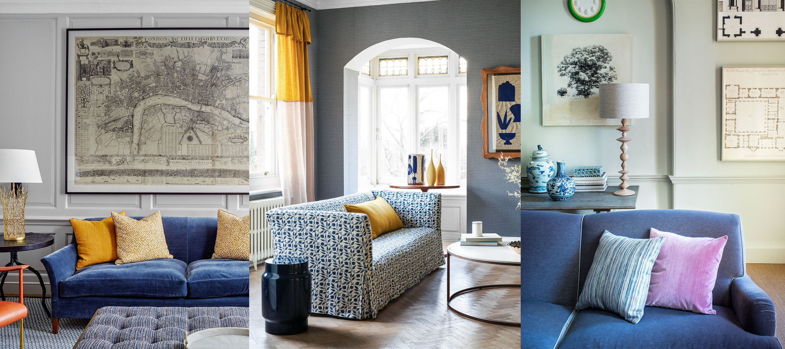 15 inspiring design ideas for a blue sofa living room - Coas