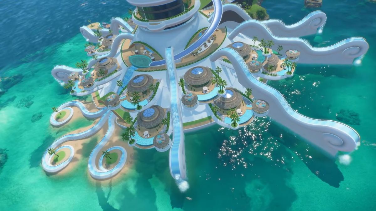 Pok&eacute;mon Winds and Waves screenshot showing off water reflections