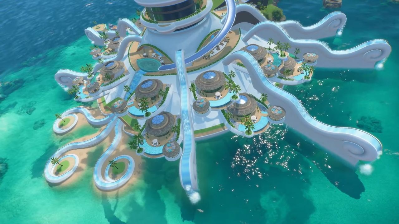 Pok&eacute;mon Winds and Waves screenshot showing off water reflections