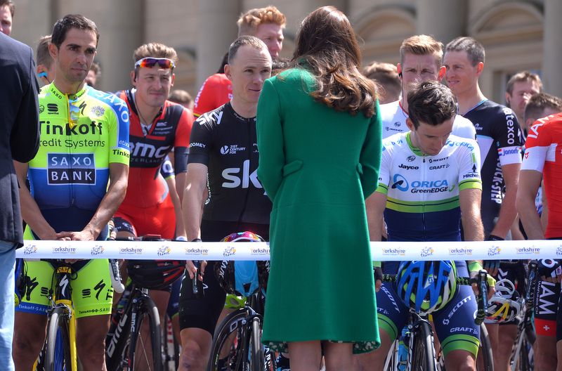 Simon Yates on the start line of the first stage of the 2014 Tour de France in Leeds