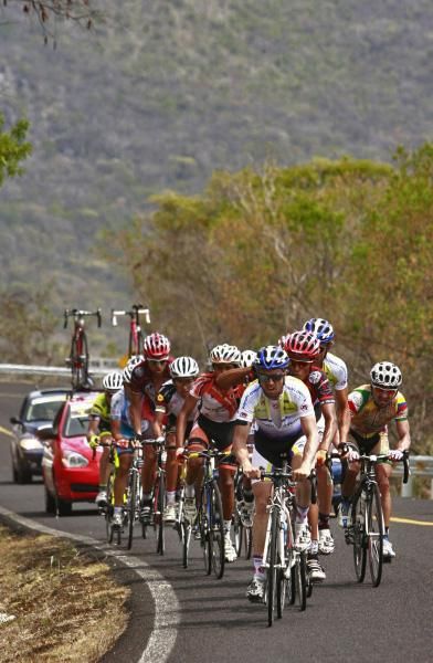 The breakaway works together as it climbs